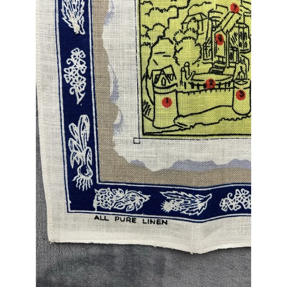 Vintage All Pure Linen Ulster Irish Weavers Windsor Castle Tea Towel